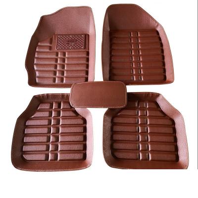 China All-season Protection Promotional Leather Car Mats Cheap Universal 5d Car Vehicle Foot Floor Mats Full Set for sale