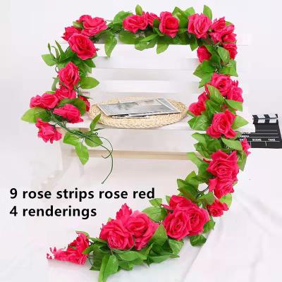 China Best Selling Modern Artificial Plant Rose Rattan For Garden Eco - Friendly Wall for sale