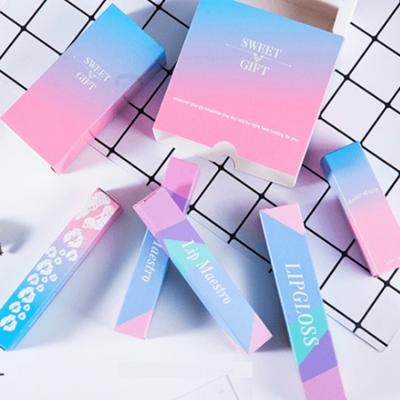 China Private Label Paper Packaging Boxes Handmade Lip Gloss Set Lip Gloss Packaging Box for sale
