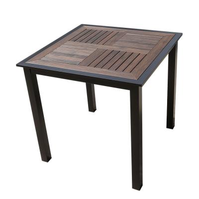 China Good design Nordic outdoor plastic wood table and chair yard garden table and chair patio leisure table and chair combination for sale