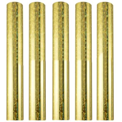 China Easy to cut & weed quality products hot metallic effect pattern gold heat transfer vinyl with patterns for sale