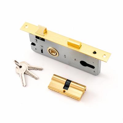 China High Security Iron Metal Lock Body Door Lock Set Mortise Interior Door Lock Wooden Body for sale