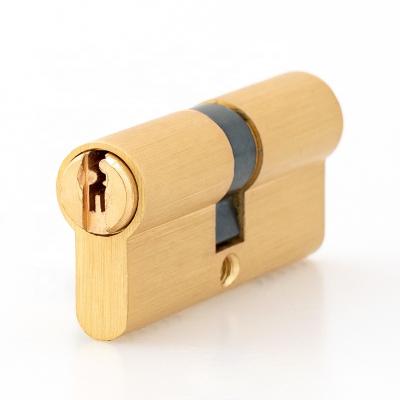 China High Quality Solid Brass Rim With Security Key Euro Cylinder Lock Door Lock Brass Cylinder for sale