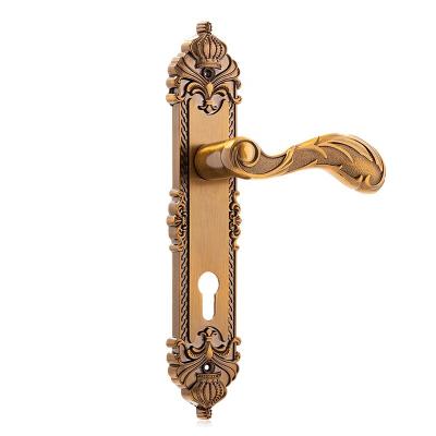 China Traditional Shield Shape Plate Security For Egypt Indoor Wooden Flat Swing Fluted Morocco Door Handle for sale