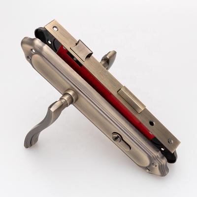 China Mortise Lock Set Storm Door Latch Block Latch Replacement Kit Traditional Door Handle Set With Lock for sale