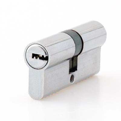 China Euro Double Cylinder Lock Solid Zinc Alloy Aluminum + Zinc Alloy Chrome Mortise Tailgate 70mm Cylinder 3 Keys Secure Security for sale
