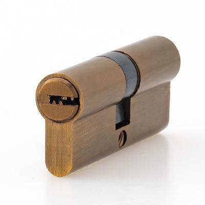China Aluminum + Zinc Alloy Euro Profile Custom Cylinder Lock Anti Drill Double Pins Euro Brass Cylinder Lock for sale