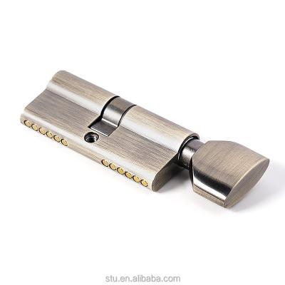 China Zinc Alloy Lathe Style Best Pins Door Lock Cylinder Thumb Style Compatible Mortise Lock Cylinder for sale