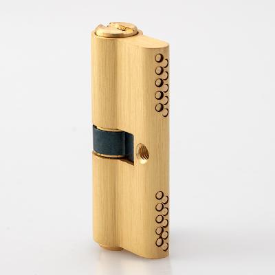 China Anti Drill Brass Profile Double Euro Pins Mortise Lock Cylinder 50mm To 120mm Spline Door Lock Solid Brass Cylinder for sale