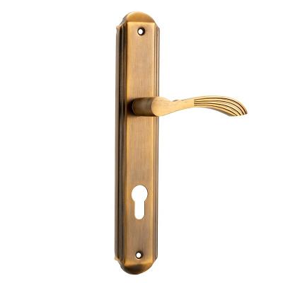 China Traditional Square Coffee Color Aluminum Plate Door Handles Affordable Price Get Door Handle Long for sale