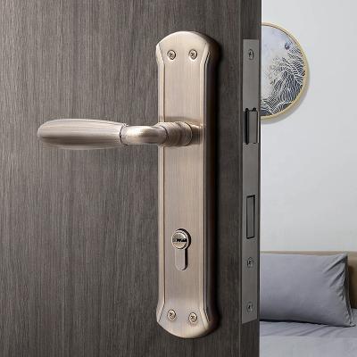 China Traditional satin nickel is a premium finish for bright metallic door handles sheen door handle lock for sale