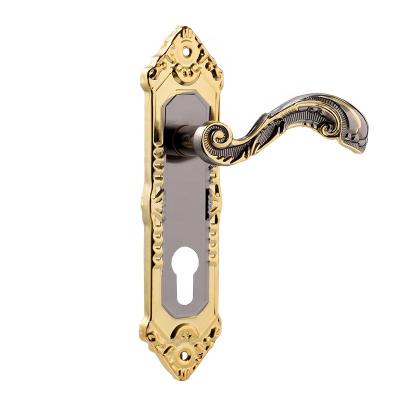 China Modern Design Scandinavian European Aluminum Door Pull Handles Screw Stuck Bathroom Door Handle for sale