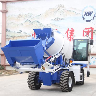 China Construction works automatic feeding portable truck concrete mixer machine for sale for sale