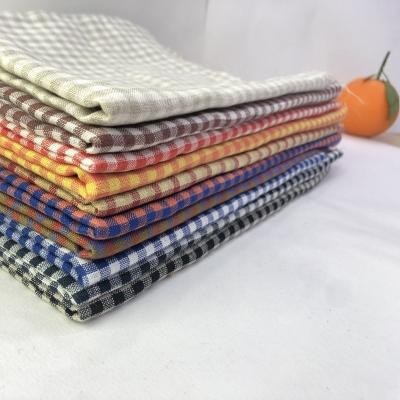 China Organic 100% Linen Check Plaid Yarn Dyed Linen Fabric for sale
