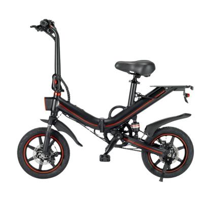 China Aluminum Alloy EU Running Electric Bike V5 400W Motor 48V 10Ah Battery 14inch Tire High Speed Folding 30km/h Electric Bicycle 50km Chain Bicycle for sale