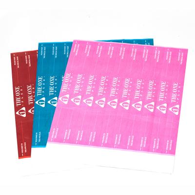 China Other Custom Promotional Complicated Pattern Wristband Blank Tyvek Disposable Paper Wristbands for sale