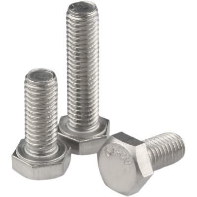 China High Quantity Stainless Steel M12*20mm 304 Stainless Steel Hex Head Bolts DIN933 Full Thread for sale
