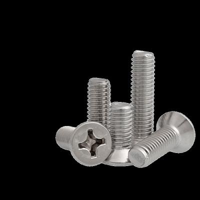 China M5 Flat Phillips Screws Stainless Steel 304 Countersunk Flat Head Screws With Cross Recess DIN965 for sale