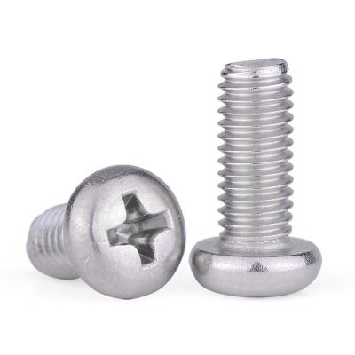 China M3 Phillips Screws Stainless Steel 304 Pan Head Screws With Cross Recess DIN7985 for sale