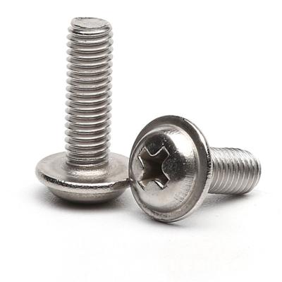 China M3 Phillips Screws Stainless Steel 304 Pan Cross Recessed Pan Head Screws With Collar DIN967 for sale