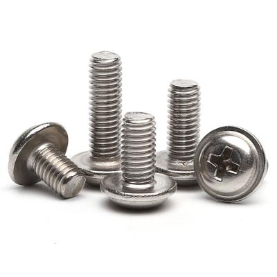 China Pan M4 Phillips Screws Stainless Steel 304 Cross Recessed Pan Head Screws With Collar DIN967 for sale