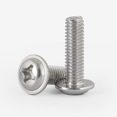 China Pan M5 Phillips Screws Stainless Steel 304 Cross Recessed Pan Head Screws With Collar DIN967 for sale