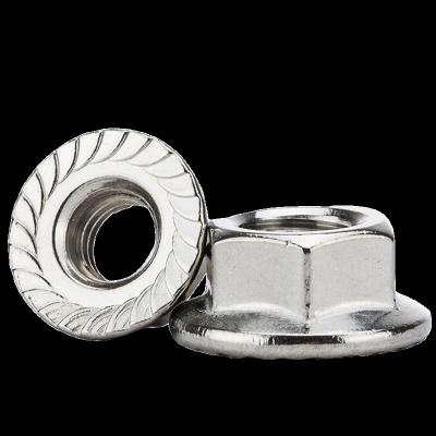 China Industry M6 General Hot Sale 304 Stainless Steel Hex Flange Nut DIN6923 for sale