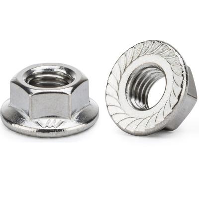 China Industry M8 General Hot Sale 304 Stainless Steel Hex Flange Nut DIN6923 for sale