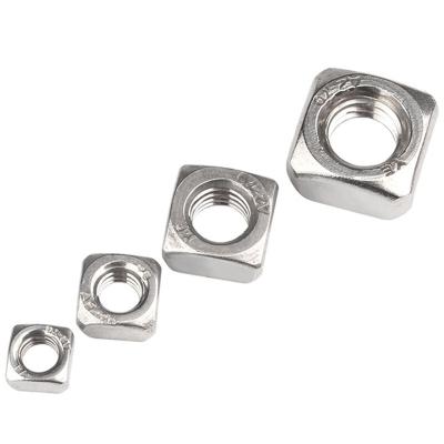 China Industry M8 304 General Hot Sale Stainless Steel Square Nuts DIN557 for sale