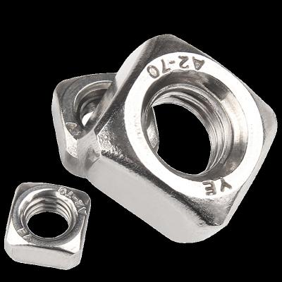 China General Industry M10 304 DIN557 High Quantity Stainless Steel Square Nuts for sale