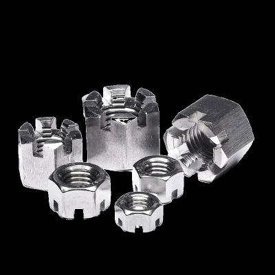 China General Industry Hot Selling M16 304 Stainless Steel Hex Slotted And Castle Nuts DIN935 for sale