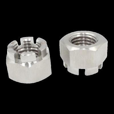 China General Industry Hot Selling M18 304 Stainless Steel Hex Slotted And Castle Nuts DIN935 for sale