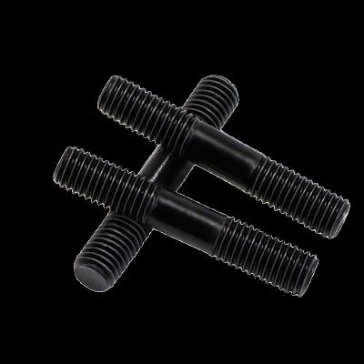 China High Quality General Industry Grade8.8 Carbon Steel Black Oxidized M14*100mm Double End Stud Bolts for sale