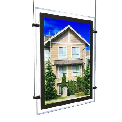 China Aluminium Immobilien Display Lichtschrank Rahmen Hintergrundbeleuchtung Akryl Werbung Kristall Lichtschrank zu verkaufen