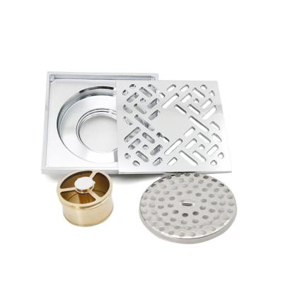 China Evidence of obstruction; anti-backflow; Custom High Quality Water Channel Anti - Smell Trap Brass Insert Anti - Back Smell Floor Drain for sale