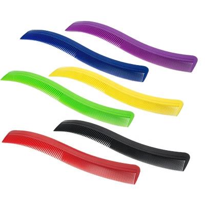 China Hollow Desgin Increase Speed Of Hot Drying Hair Comb S-Wave Haircut Comb Thermal Custom Colors Resistance Barber Plastic Comb Hair Styling Tools Wave Brush for sale