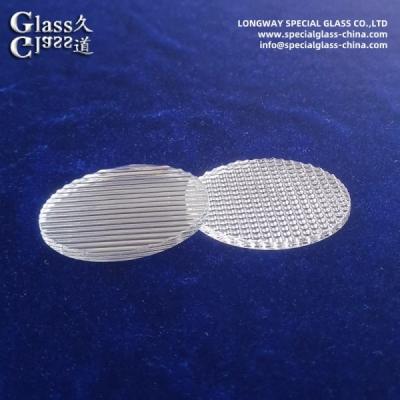 China OEM Borosilicate Linear Glass Spread Lens For Lighting Fixtures for sale