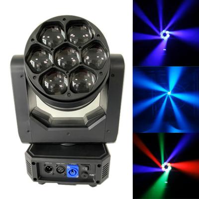 China Beeye Stage DMX LED Moving Head 7pcs 40W RGBW 4-In-1 Zoom Wash Light For Party for sale