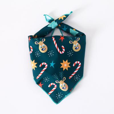 China Print Halloween Christmas Polyester Pet Triangle Scarf Viable Viable Dog for sale