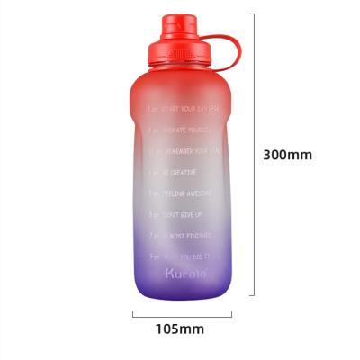 China Viable Motivation 2000ml Water Bottle with Date/Time Band Marker - Hourly Hydration Meter with Leak Proof Lid for sale