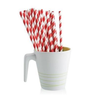 China Christmas Theme Party Baby Shower Paper Drinking Straws Disposable Decoration Paper Straws for sale