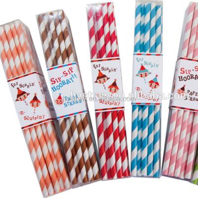 China Custom Eco Friendly Biodegradable Multi Colored Disposable Paper Straws For Drinking for sale