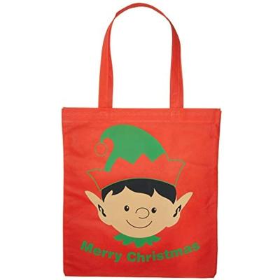 China Durable Cheap Promotional Custom Pattern Cartoon Large Price Gift Package Christmas Tote Bags Printed Recyclable Bags for sale