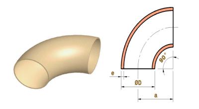 Китай Металлический локоть 90 градусов Astm C30600 ASME/ANSI B 16.5 Фитинги для труб сварки задницами продается