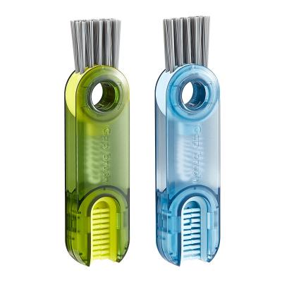 China OEM 3 em 1 borracha de tampa de taça de garrafa de silicone ferramentas de limpeza de fissuras de palha à venda