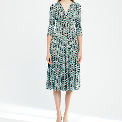 China Ladies Manufacturer Custom Clothing Silk Breathable Women Dresses Elegant Casual Summer for sale