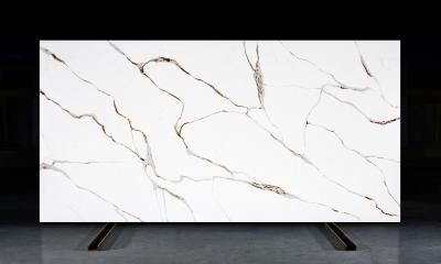 China OLK9602 Good Quality Quartz Surface Dream Series White With Gold Vain Quartz for sale