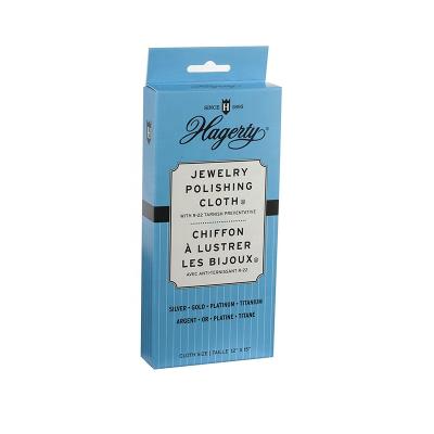 China Alibaba disposable suppliers best price selling silver polishing cloth accessoris packing box with hanger for sale