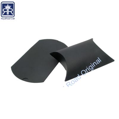 China Recyclable made in china custom black card gift packing pillow box for sale