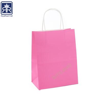 China China Recyclable Factory Customized Pink Kraft Paper Packaging Bag for sale